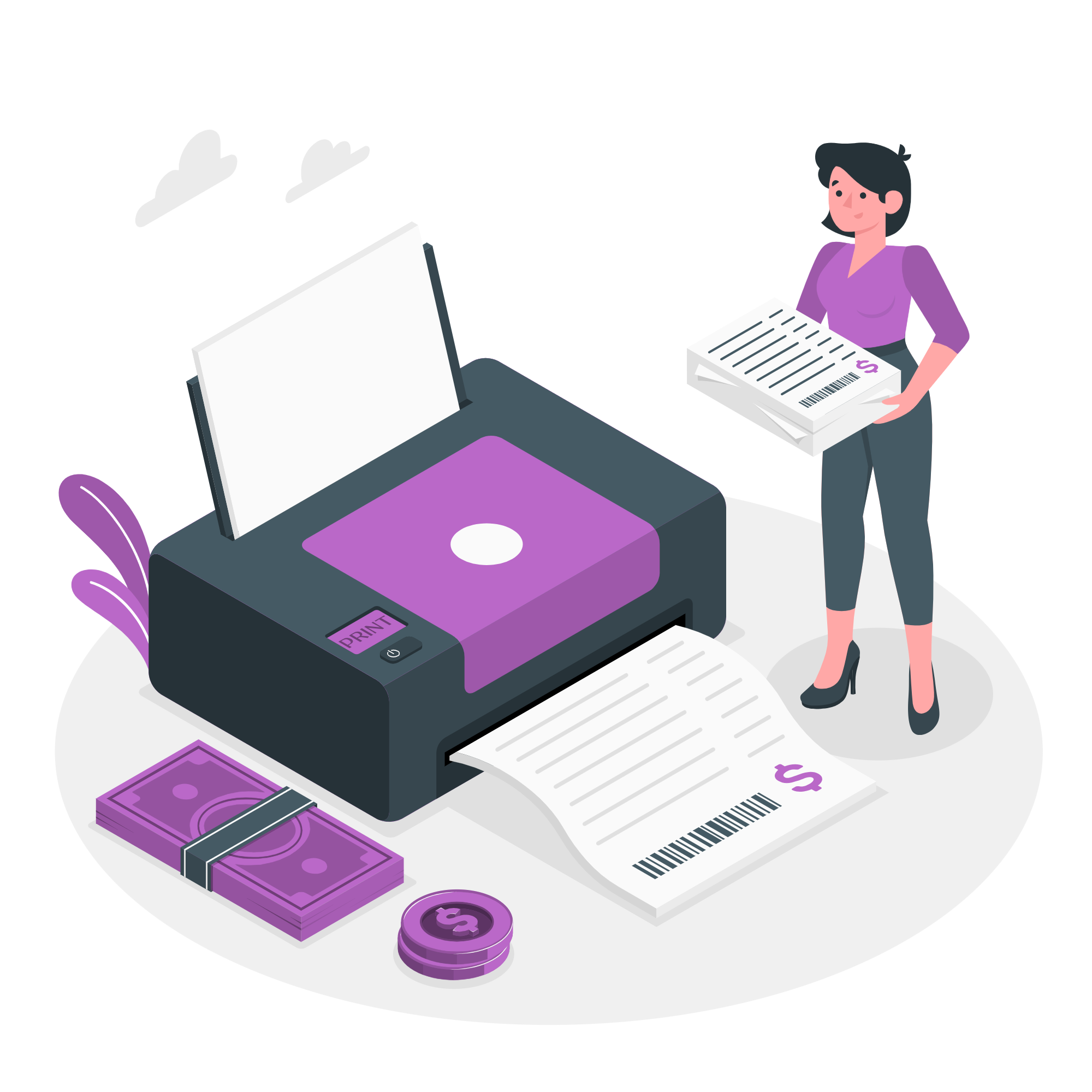 Printing invoices-amico